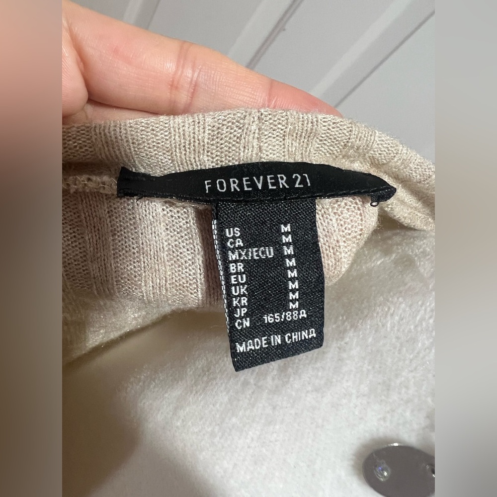 โจ Forever 21 Ribbed Square Neck Long Sleeve โ Size M โจ - Picture 4 of 4